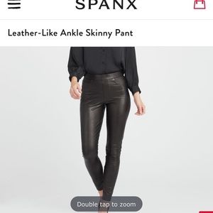 Spanx Leather-like Ankle Skinny pants